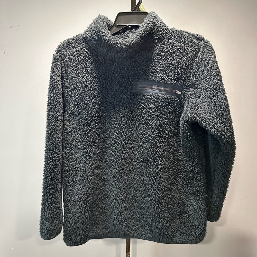 Jockey Cozy Gray Sherpa Pullover